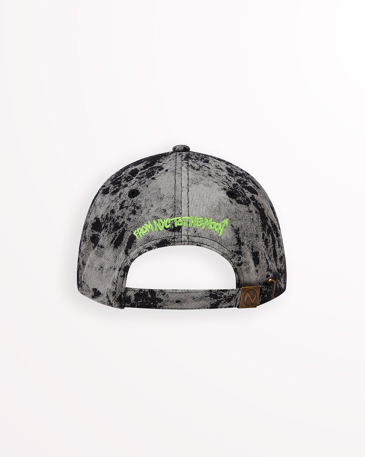 NYY Moon Dad Hat – Black Acid Wash