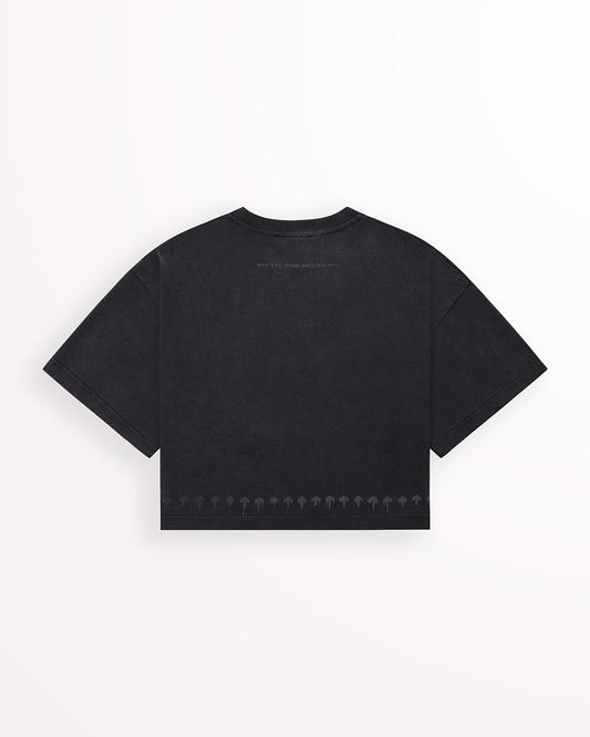 Arrow Trim Crop Tee – Obsidian