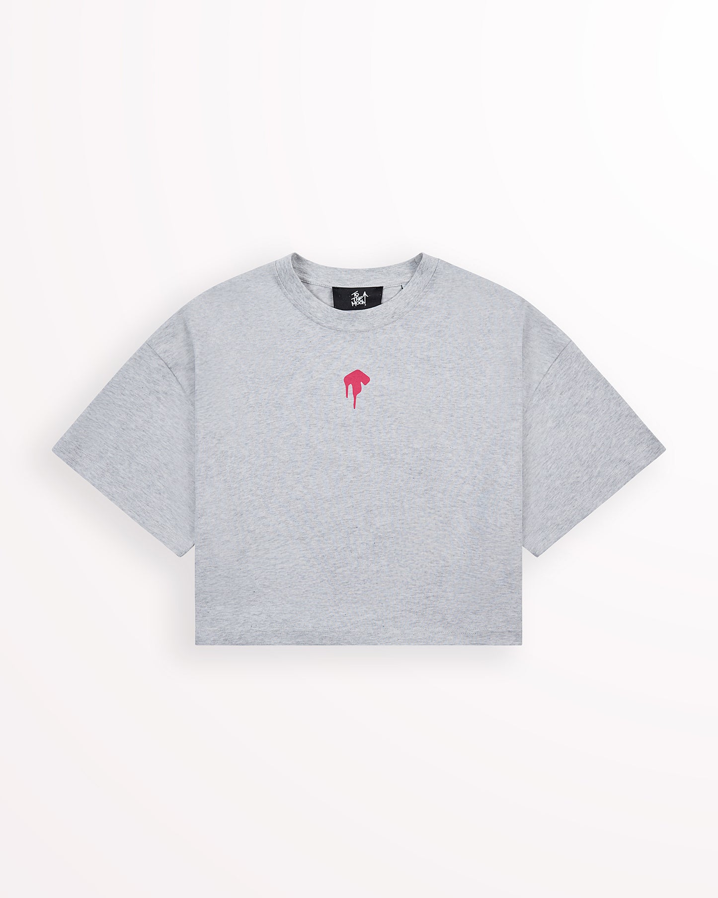 Mandala Crop Tee – Heather Grey
