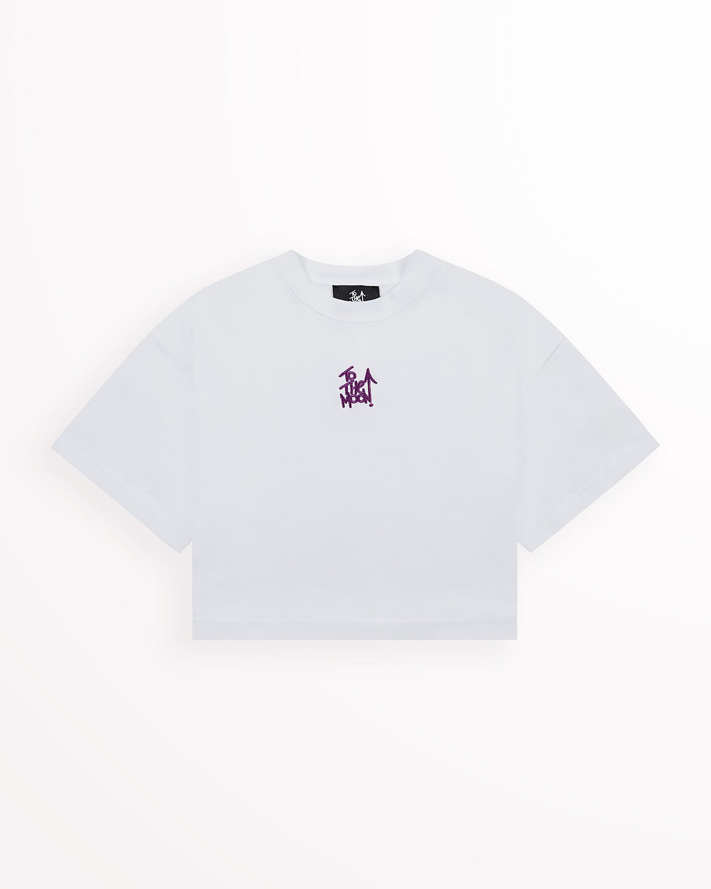 Reflective Arrows Crop Tee – Lunar White