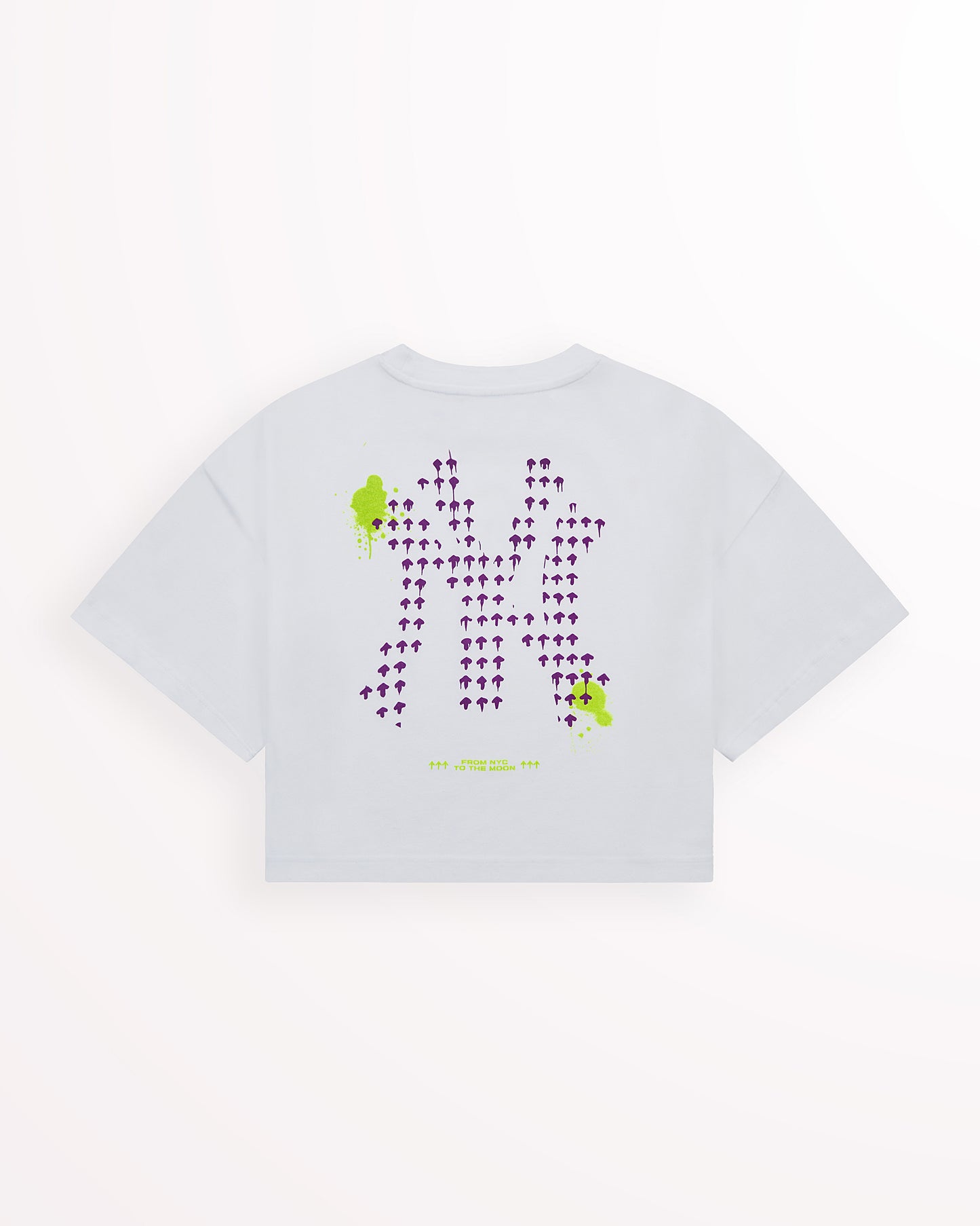 Reflective Arrows Crop Tee – Lunar White