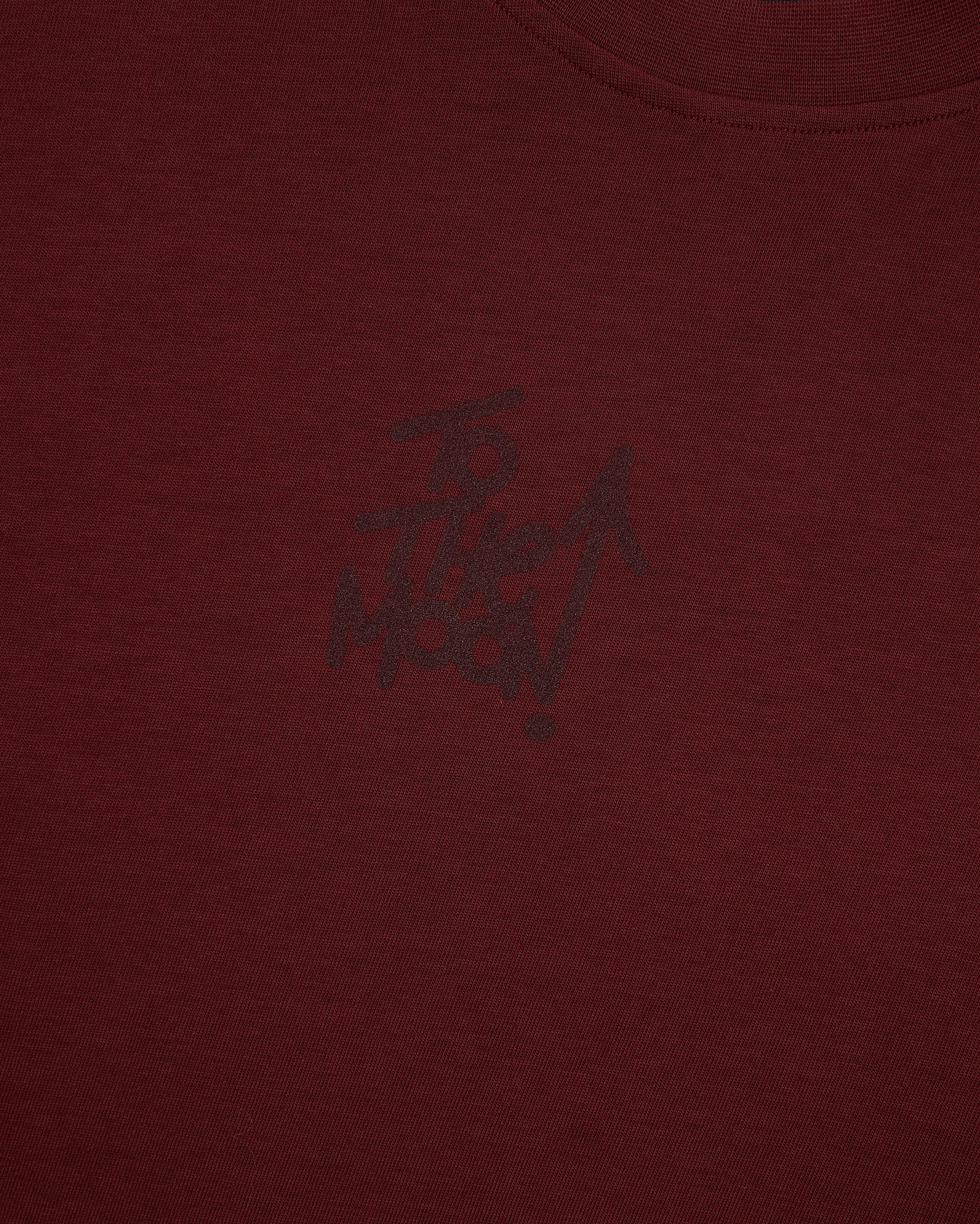 Reflective Topographic Grid Tee – Burgundy