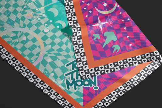 COSMIC MOON PHASE - SILK SCARF