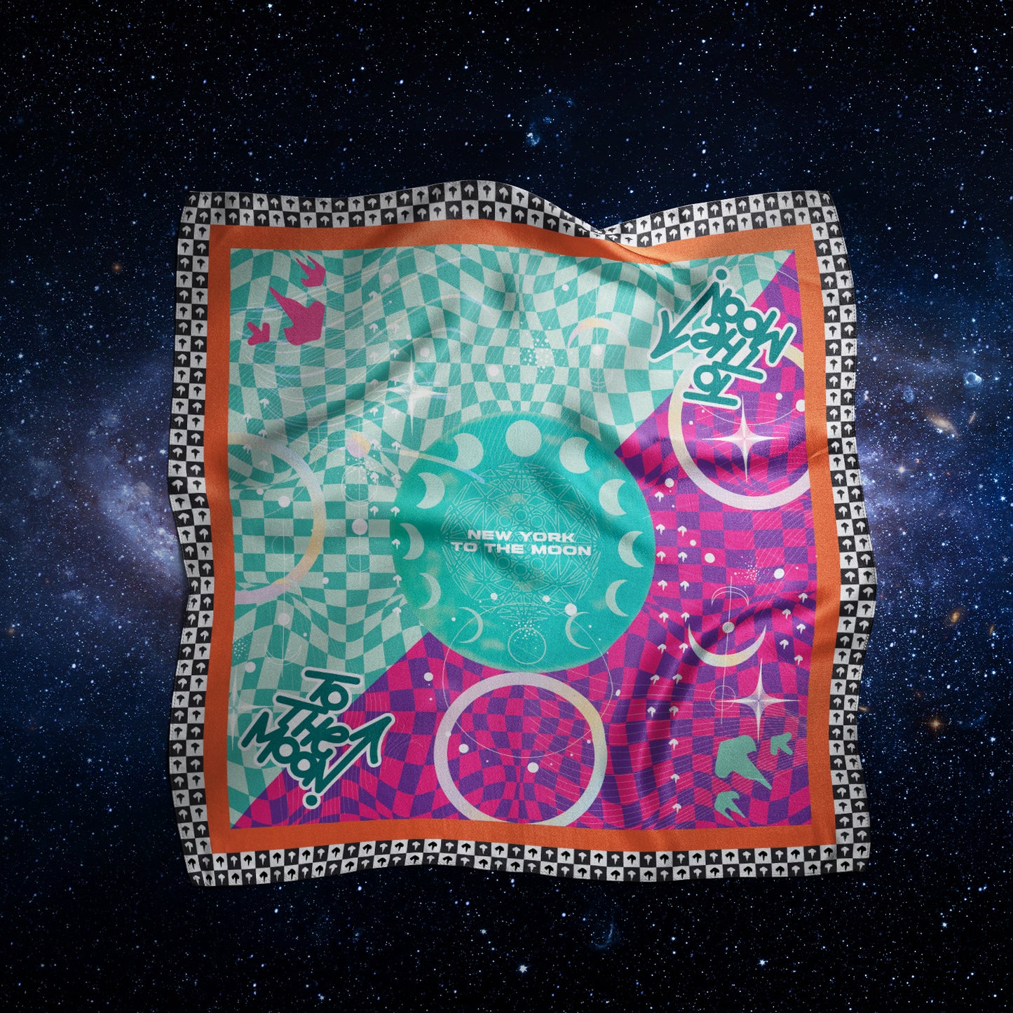 COSMIC MOON PHASE - SILK SCARF