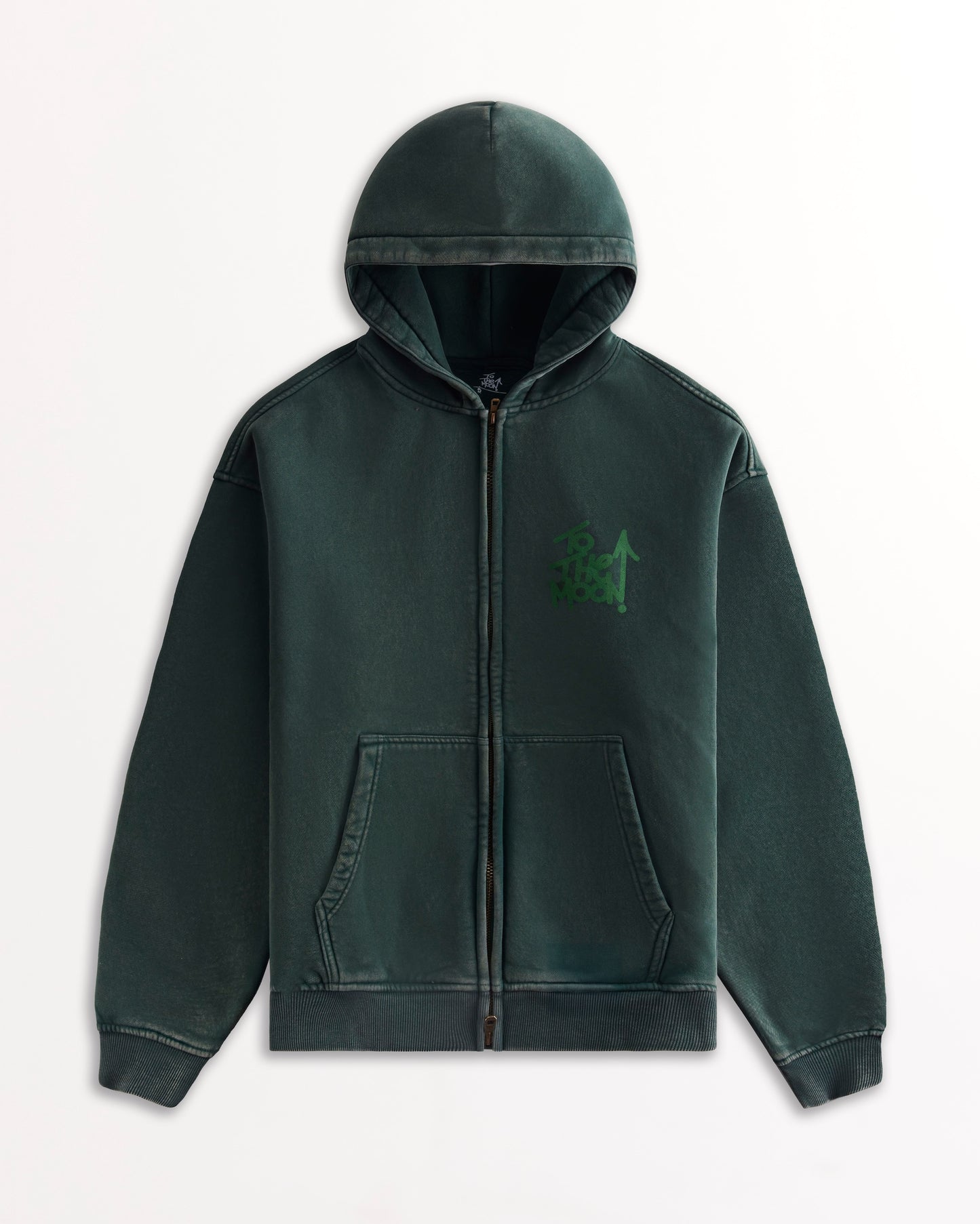 Arrow Zip-up Hoodie - Green