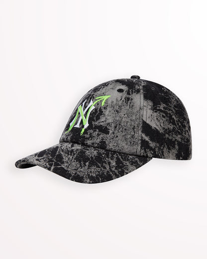 NYY Moon Dad Hat – Black Acid Wash