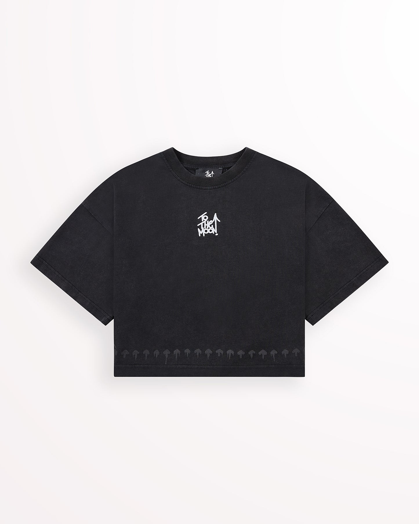 Arrow Trim Crop Tee – Obsidian