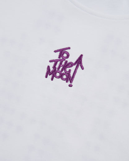 Reflective Arrows Crop Tee – Lunar White
