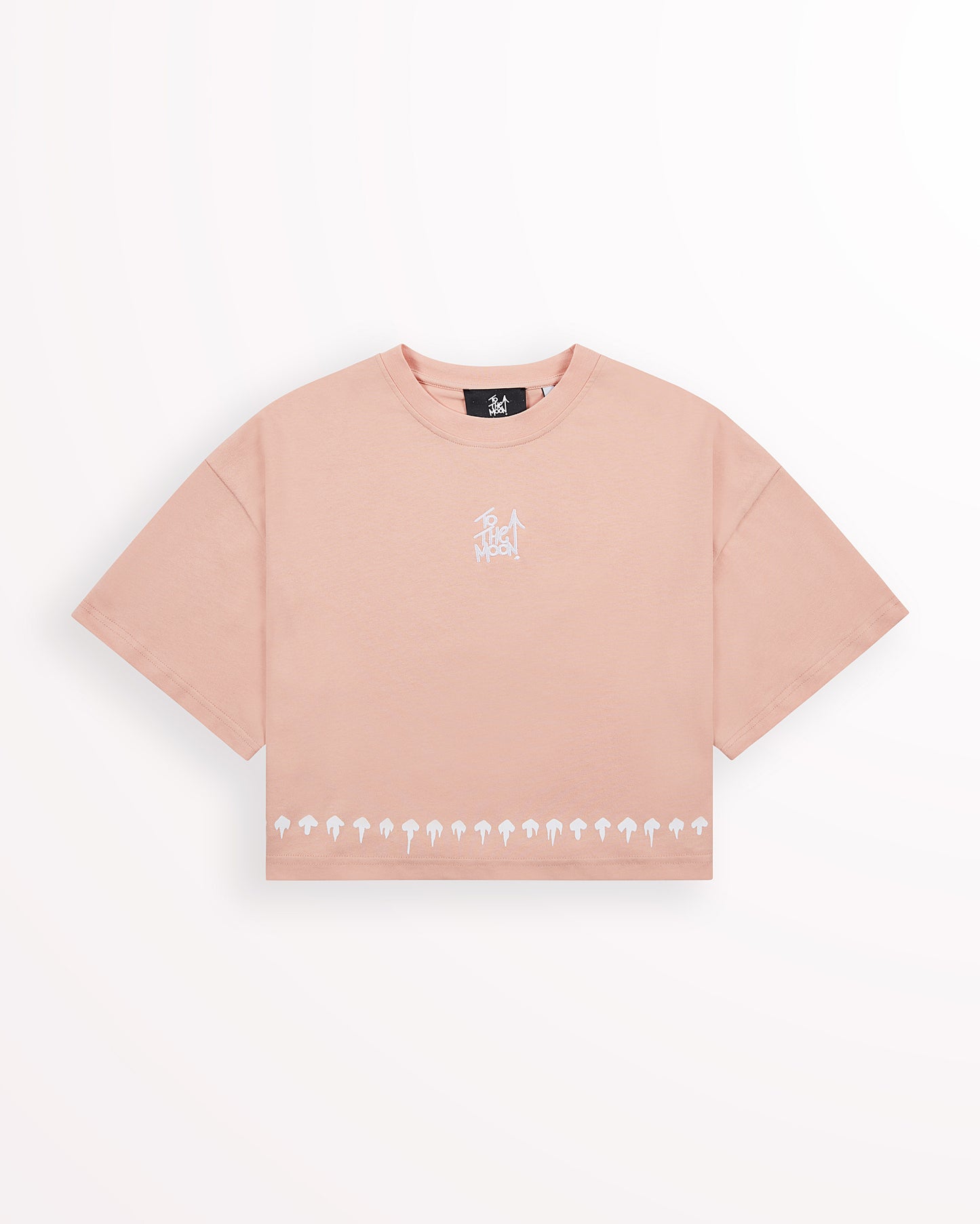 Arrow Trim Crop Tee – Rose Dust