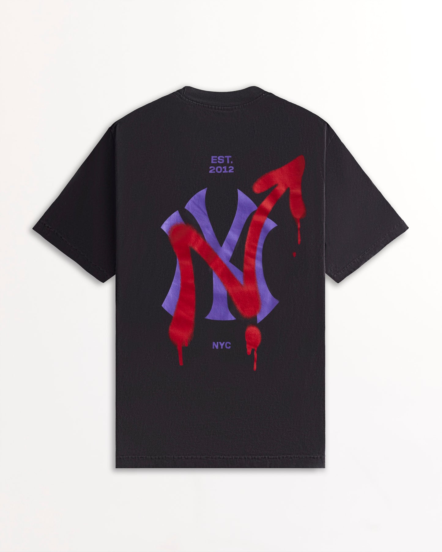 NY Yankees Spray Tag Tee - Obsidian